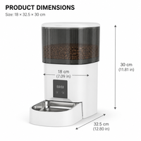 Distributeur automatique d'aliments pour animaux de compagnie en acier inoxydable moderne, étanche, avec écran LCD et minuterie pour chats, chiens et petits animaux - Alimenté par piles, design en boîte