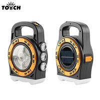 Lampe de travail LED COB SMD 6000K IP65 ABS solaire USB 3 modes avec crochet variateur d'intensité pour atelier, urgence, camping, extérieur