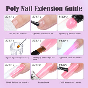 Vente en gros de gel à ongles 30 ml, gel de construction rapide, gel acrylique, lampe LED, usage professionnel en salon, avec forme à ongles, échantillon gratuit - Product Image 3
