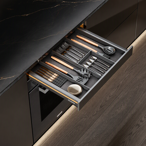 Vassoio Organizzatore Personalizzabile per Armadietti da Cucina, <span class=keywords><strong>Divisorio</strong></span> Sottile per <span class=keywords><strong>Cassetti</strong></span>, Partizioni Mobili Ecologiche Multifunzione - Product Image 1