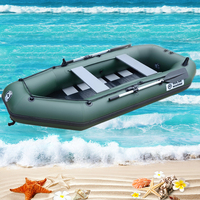 Bateau de pêche et de rame gonflable pliable en PVC marin solaire 300 cm pour 5 personnes, procédé de soudage à chaud 100%, avec moteur hors-bord en option pour la dérive