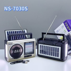 Retro AM FM Radios Multibanda World Radio Caja de sonido portátil <span class=keywords><strong>Com</strong></span> Painel Solar Vintage Radio Solar Bluetooth Altavoz con luz - Product Image 6
