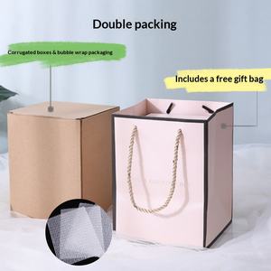 Caja de Regalo con Flores de Jabón en Forma de Rosa, Caja de Lápiz Labial Color Fawn, Regalo para Novia en el Festival de Tanabata, Cumpleaños, Caja de Joyería Creativa, Flores Hechas a Mano - Product Image 3