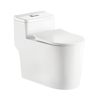 WC à siphon en S Twyford Sanitary Ware, monobloc, double chasse, allongé, moderne, en céramique, pour hôtel, cuvette de toilette