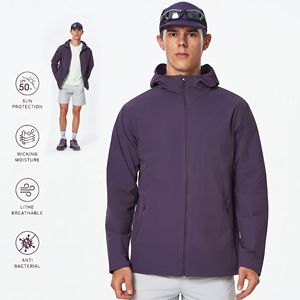 <span class=keywords><strong>Veste</strong></span> de <span class=keywords><strong>randonnée</strong></span> <span class=keywords><strong>imperméable</strong></span> à capuche avec fermeture éclair intégrale, protection solaire, séchage rapide, pour hommes, avec logo personnalisé - Product Image 2
