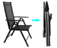 Chaise à bride empilable JSL-YZ008 chaise d'extérieur en aluminium chaises de jardin
