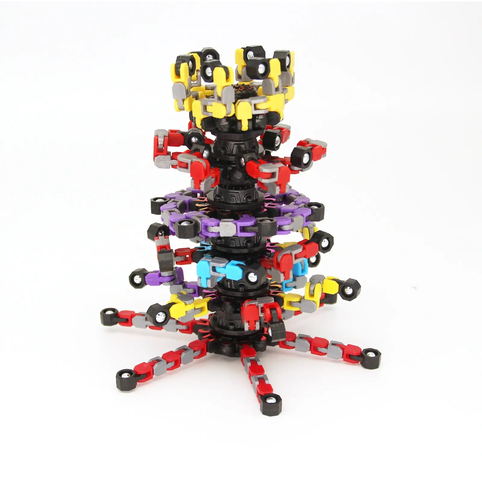 Latest Hot Sale Fingertip Mechanical Decompression Chain Deformation Robot Gyro Toy Fidget Spinner Transformable Fidget