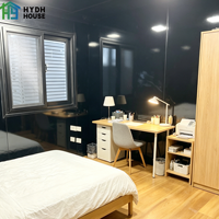 Rumah Prefabrikasi Kontainer Baja Ekspansi Ukuran Khusus 20Ft 40Ft 30Ft, Villa 2-5 Kamar Tidur Mewah Portabel Panel Sandwich