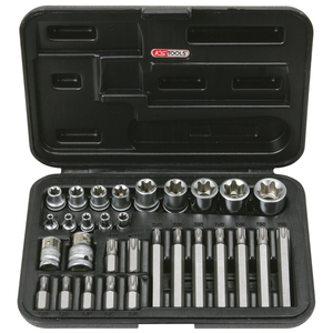 TORX®Jeu de 30 douilles à chocs pour tournevis 1/4 ''-3/8''-1/2 ''Matériau CR-V pour l'entretien Support OEM personnalisable - Product Image 1
