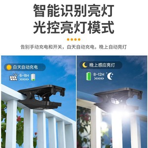 Solar Clip On Light LED Patch 2.4V Outdoor Wall Fence Banister <b>Frame</b> Camping Garden Patio Sensor Light - Product Image 5