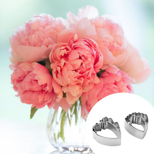 Haute qualité 4 pièces/ensemble <span class=keywords><strong>pivoine</strong></span> pétale <span class=keywords><strong>emporte</strong></span>-pièce en acier inoxydable Fondant Biscuit Cutter - Product Image 4