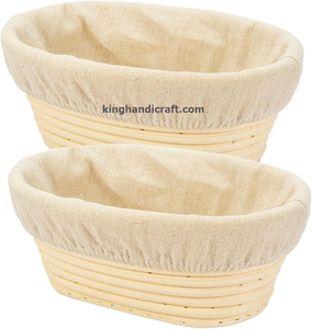 Panier de levage artisanal en rotin naturel pour banneton, idéal pour la pâte à pain au levain, vente en gros usine - Product Image 3