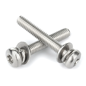Vis à tête cylindrique Torx à <span class=keywords><strong>six</strong></span> lobes en acier au carbone avec revêtement zingué et rondelle M3 x 16 mm M4 M5 M6 M8 – Trois vis combinées - Product Image 5