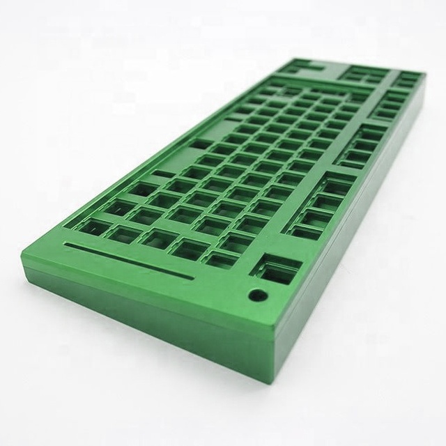 Factory Customized 75% Mechanical Green Keyboard Kit Shell Kit Rgb Pcb Cnc Aluminum Small Aluminum Parts