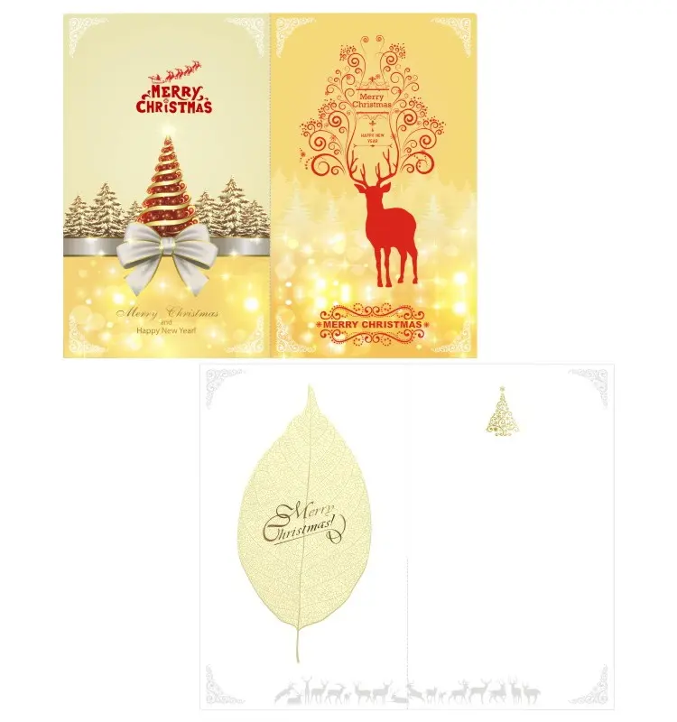 2020 Christmas greeting card can be wholesale customized invitation card packaging diy thank you card