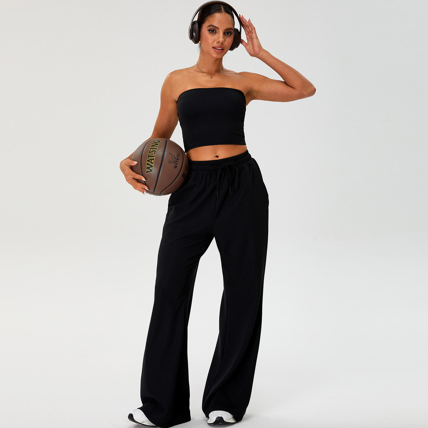 tube top+pants black
