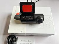 Enregistreur de voiture WiFi USB Full HD 1080P avec double liaison, vision nocturne large, assistant de conduite ADAS, H.264 MP4, couleur noire