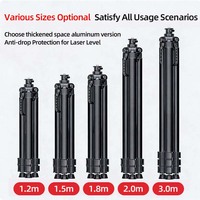 Trépied en alliage d'aluminium extensible, réglable, haute résistance, durable, avec niveau laser
