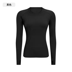 <span class=keywords><strong>Camiseta</strong></span> Deportiva de Yoga para Mujer, <span class=keywords><strong>Nueva</strong></span>, Transpirable, Sin Costuras, Sensación Desnuda, Ajustada, 100% Nailon, Manga Tres Cuartos, para Correr al Aire Libre, Fitness - Product Image 6