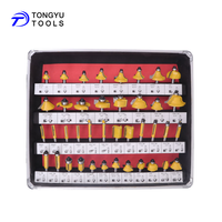 100 buah 1/4 inci Shank TCT Router Set bit Tungsten Carbide Tipped Woodworking Trimmer Milling Cutter alat dalam kasus aluminium