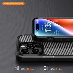 Gran oferta funda de teléfono de <span class=keywords><strong>fibra</strong></span> de carbono funda de teléfono barata para 15promax 14promax 13 12 11 x XS XR xsmax 7 8Plus - Product Image 6