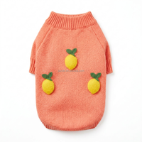 Pull en coton tricoté doux pour chien avec décor citron 3D – Idéal pour Halloween/Noël – Pull chaud d'hiver pour chiens de taille moyenne – Vente en gros
