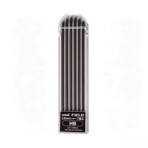 Recharges de mine Mitsubishi Uni 2,0 mm, série FiELD N, mine de graphite rouge et taille-mine de poche DPS-600 pour le dessin technique - Product Image 2