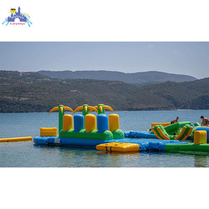 Parcs d'eau gonflable pour l'extérieur, course d'obstacle, île flottante sur le lac de mer - Product Image 4