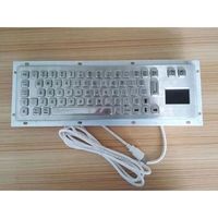 Clavier mécanique industriel en métal étanche à 65 touches avec trackball ou pavé tactile