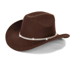 Sombrero Fedora Vaquero Occidental Unisex Clásico con Cinturones de Hebilla Enrollables, Tejido Transpirable de Lana/Fieltro, para Fiestas al Aire Libre, Pesca, Moda - Product Image 5