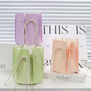 Vase en carton exquis personnalisé, emballage en papier <span class=keywords><strong>kraft</strong></span> imperméable pour fleurs, sacs cadeaux recyclables, boîte aqua pour l'emballage des fleurs - Product Image 6