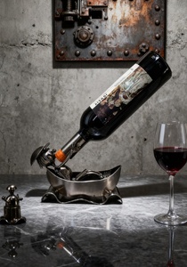 <span class=keywords><strong>SYLVAN</strong></span> Support de Bouteille de Vin Rouge Créatif Style Américain Pirate en Fer Électroplaqué, Décoration Métallique pour Salon et Maison - Product Image 6