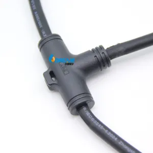 2 3 4 5 6-Core Plastic 3 Way T Conector impermeable divisor de potencia Conector Cable impermeable IP68 conector de terminal de tornillo