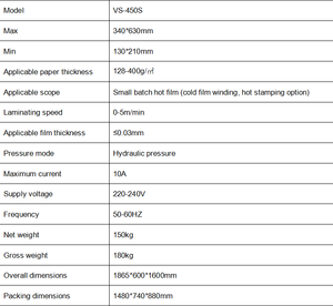 VS-450S 330mm SRA3 A3 Plastifieuse de documents commerciale entièrement automatique hydraulique à alimentation, découpe et empilage automatiques - Product Image 2