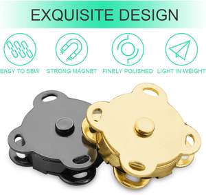 أزرار مغناطيسية ومشابك إغلاق للحقائب بتصاميم نجمة وقلب مطلية، مستلزمات خياطة صديقة للبيئة (10/15/18 مم) - Product Image 3