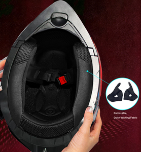 Casque de moto YM Flip Up, homologué ABS DOT, intégral, modulaire, motocross, double visière, toutes saisons, couleur et logo OEM - Product Image 5