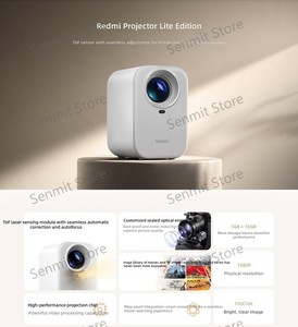 Projecteur Xiaomi Redmi <span class=keywords><strong>Lite</strong></span> 150CVIA Lumens Android 11 TOF Auto Focus Portable 1080P Home Smart Mini Cinéma - Product Image 2