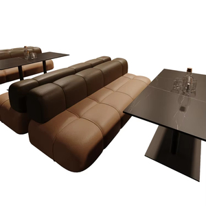 Sofá de barra de cuero PU personalizado de lujo ligero para discotecas salones <span class=keywords><strong>VIP</strong></span> cafeterías restaurantes - Product Image 1