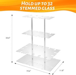 VONVIK <span class=keywords><strong>torre</strong></span> de cristal de champán acrílico transparente, estante de exhibición de cristal de fiesta multicapa - Product Image 6