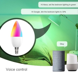 หลอดไฟอัจฉริยะ Tuya Wifi E14 LED 4.5W RGBCW ใช้ไฟ AC ควบคุมผ่านแอพ ปรับความสว่างได้ วัสดุ PC ได้รับการรับรองมาตรฐาน CE ความสว่าง 400 ลูเมนส์ - Product Image 4