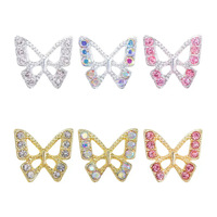 Paso Sico Cross-border Explosions Nail Drill Hollow butterfly Japanese Three-dimensional Super Flash Metal Small Nail Jewelry