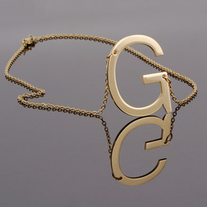 Zogxin Letter Necklace 18K Gold Stainless Steel Pendant For Women Fashion Jewelry Gift - Product Image 4
