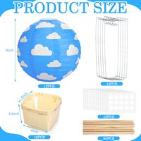 Lanterne en papier en forme de montgolfière pour baby shower, centres de table, révélation du sexe, décoration de fête DIY