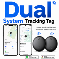 Fonctionne avec Apple Find My et Google Find Hub, étiquette BLE étanche, traceur Bluetooth intelligent pour le suivi des bagages, des clés et des animaux de compagnie en extérieur