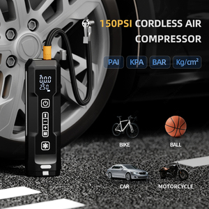 Aspirateur 3 en 1, compresseur d'air pour voiture, gonfleur de pneus électrique portable sans fil, pompes à air numériques pour pneus de voiture - Product Image 5