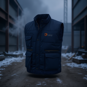 Chaleco de Invierno Ttake con Múltiples Bolsillos, Color Gris, Talla S, Ropa de Trabajo de Seguridad Aislada y Cálida - Product Image 3