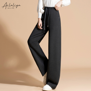 <span class=keywords><strong>Pantalon</strong></span> <span class=keywords><strong>Mango</strong></span> Taille Haute <span class=keywords><strong>Femme</strong></span> Style Européen & Américain Personnalisé en Gros - Ample, Décontracté, Confortable, Coupe Courbée - Product Image 2