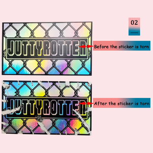 Custom Hologram <strong>Egg</strong> Shell Graffiti Fragile Labels Strong Adhesive Eggshell <strong>Stickers</strong> - Product Image 6