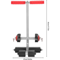 JH-Mech Applicateur de ruban adhésif métallique commercial personnalisé avec base ergonomique à quatre roulettes, poignée inclinée et mécanisme à ressort