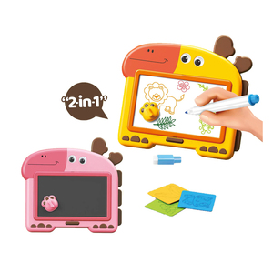 Cartoon farbiges Mal brett Spielzeug <span class=keywords><strong>2</strong></span> in 1 lernen, Zeichenbrett für Kinder zu schreiben - Product Image 1